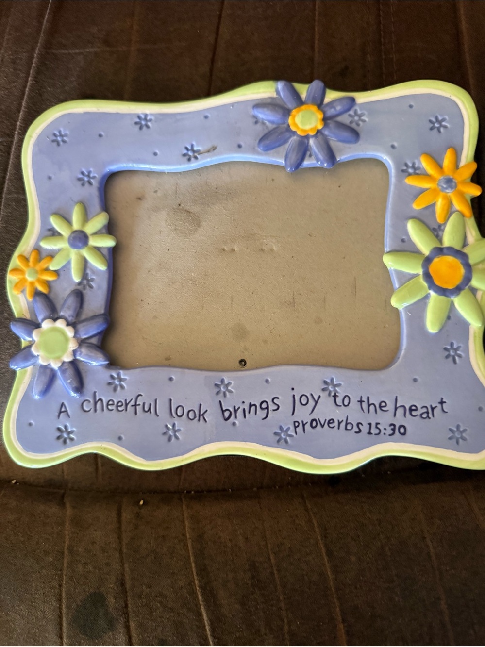 Lavender Floral Photo Frame with Uplifting Scripture - Unbranded